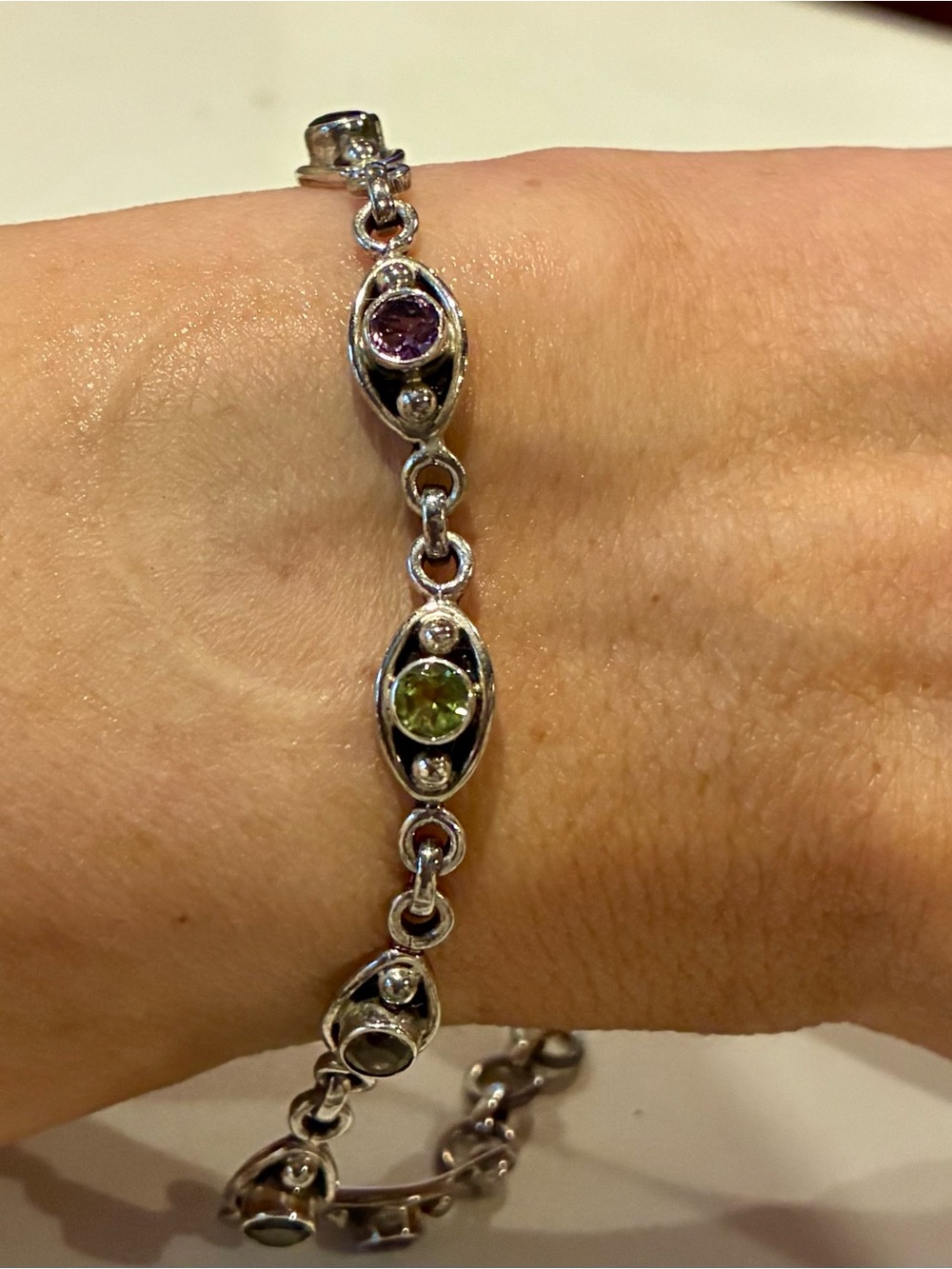 Nicky Butler Sterling Silver Gemstone Bracelet - Picture 2 of 5